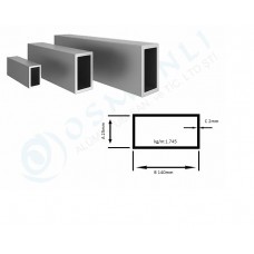 Alüminyum Kutu Profil 25mm X 140mm Et Kalınlık 2mm